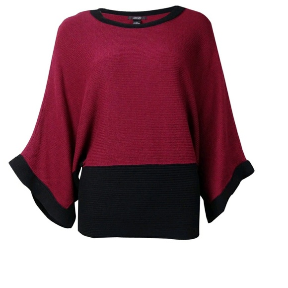 🍒NWT Alfani colorblocked kimono sleeve sweater M - Picture 1 of 5